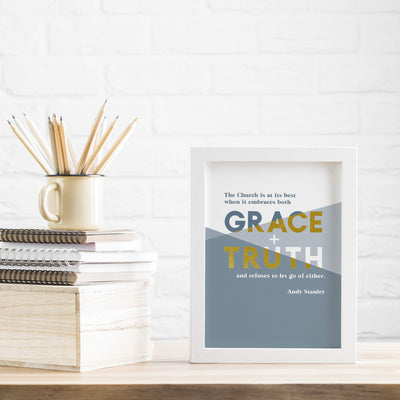 Grace and Truth Art Print (5" x 7") - Irresistible Church Network Store