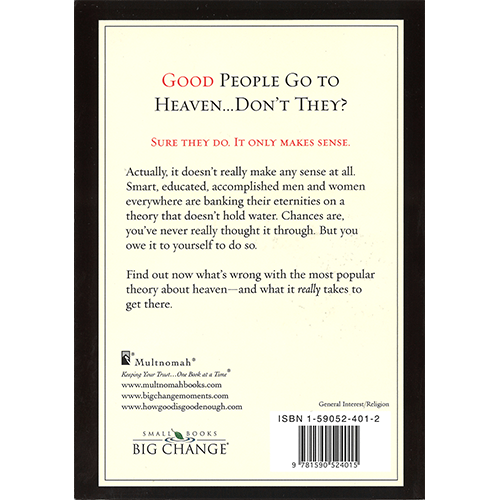 How Good Is Good Enough? 6 Paperback Book Bundle by Andy Stanley Back Cover